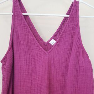 2 piece - Cotton tank with batwing cardigan
